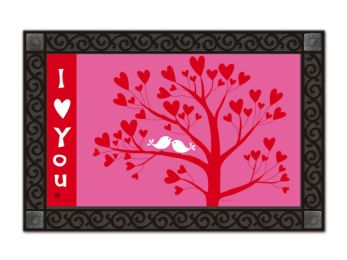 Valentine's Day I Love You MatMates Holiday Welcome Doormat