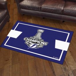 Tampa Bay Lightning 2020 Stanley Cup Champions Area rug - 3â€™ x 5â€™ Nylon