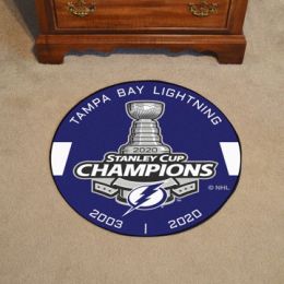 Tampa Bay Lightning 2020 Stanley Cup Champions Hockey Puck Shaped Area Rug - 27"