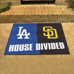 Los Angeles Dodgers - San Diego Padres House Divided Mat