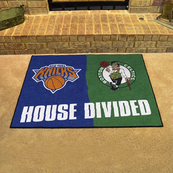 Knicks - Celtics House Divided Mat - 34 x 45