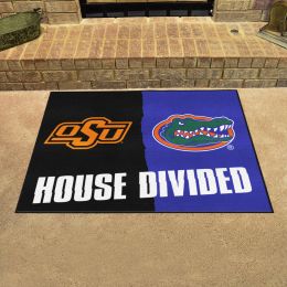 Oklahoma State - Florida House Divided Mat - 34 x 45