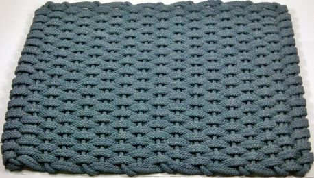 Light Blue Rockport Flat Rope Doormat - Hand Woven