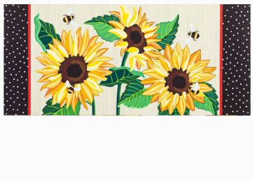 Sunflowers and Daisies Sassafras Mat - 10 x 22 Insert Doormat