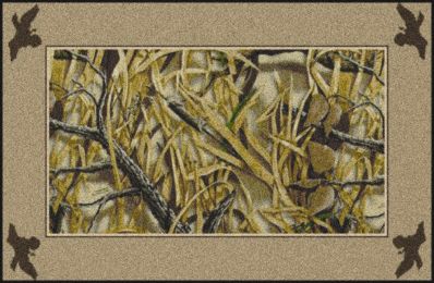 Wetlands Realtree Bordered Leaves & Branches Camouflage Area Rug