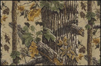 X-Tra Brown Realtree Tree & Leaves Camouflage Nylon Area Rug