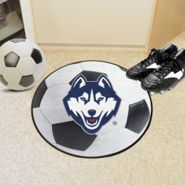 UConn Huskies Soccer Ball Shaped Area Rug