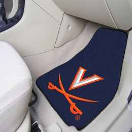 University of Virginia 2pc Carpet Car Mat Set - Nylon & Vinyl