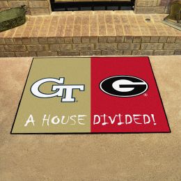 Georgia Tech-Georgia House Divided Mat - 34 x 45