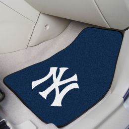New York Yankees 2pc Carpet Car Mat Set â€“ 17 x 27