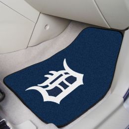 Detroit Tigers 2pc Carpet Car Mat Set â€“ 17 x 27