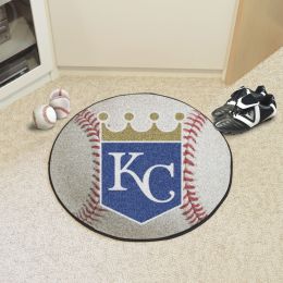 Kansas City Royals Baseball Shaped Area Rug â€“ 22 x 35