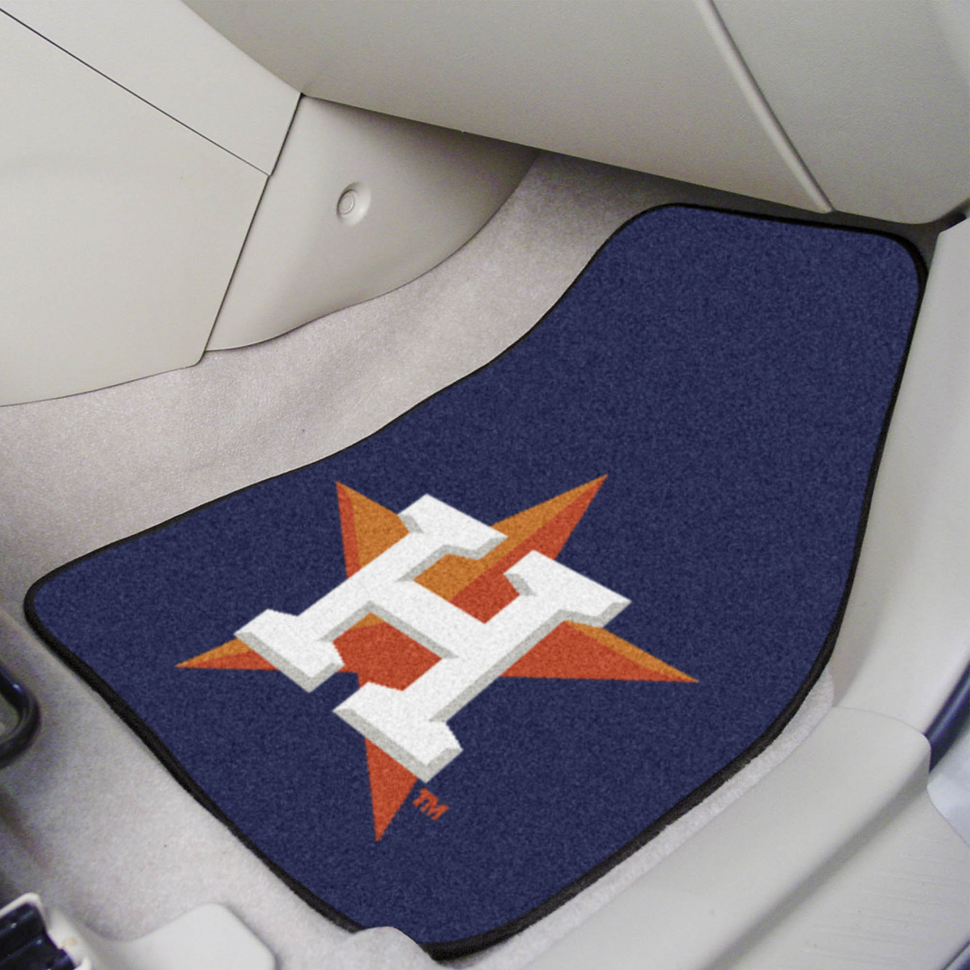 Houston Astros 2pc Carpet Car Mat Set â€“ 17 x 27