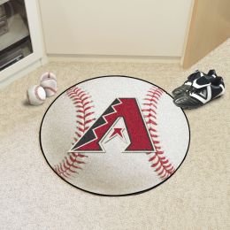Arizona Diamondbacks Baseball Shaped Area Rug â€“ 22 x 35