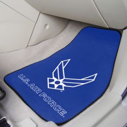 Air Force Nylon Vinyl Backed 2pc Carpet Car Mat Set