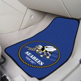 Navy Seabees 2pc Carpet Floor Mat Set - Mascot
