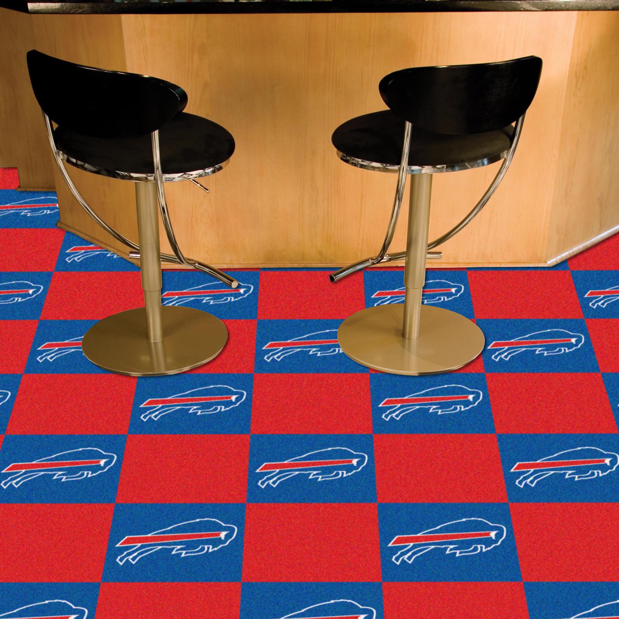 Bills Team Carpet Tiles - 45 sq ft