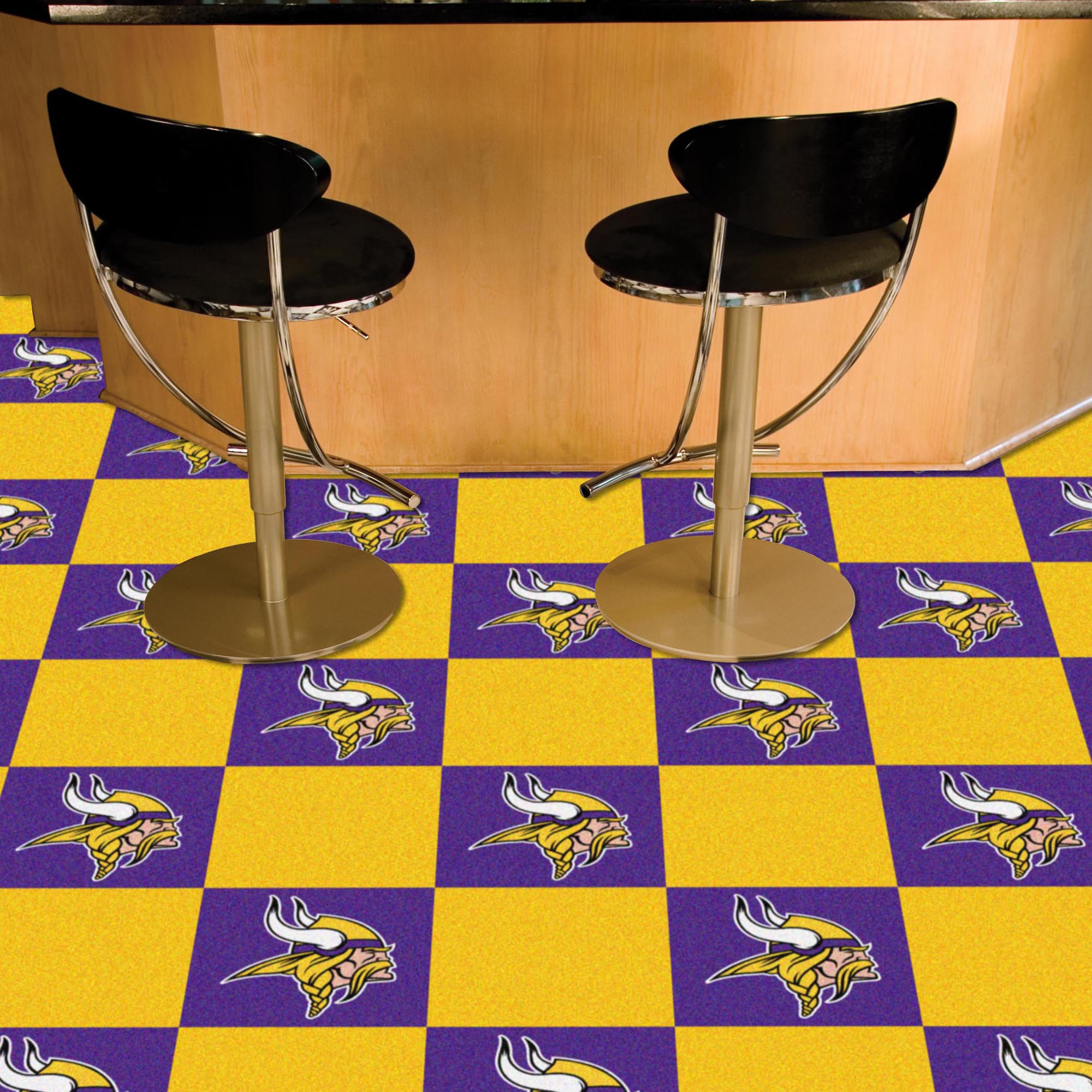 Vikings Team Carpet Tiles - 45 sq ft