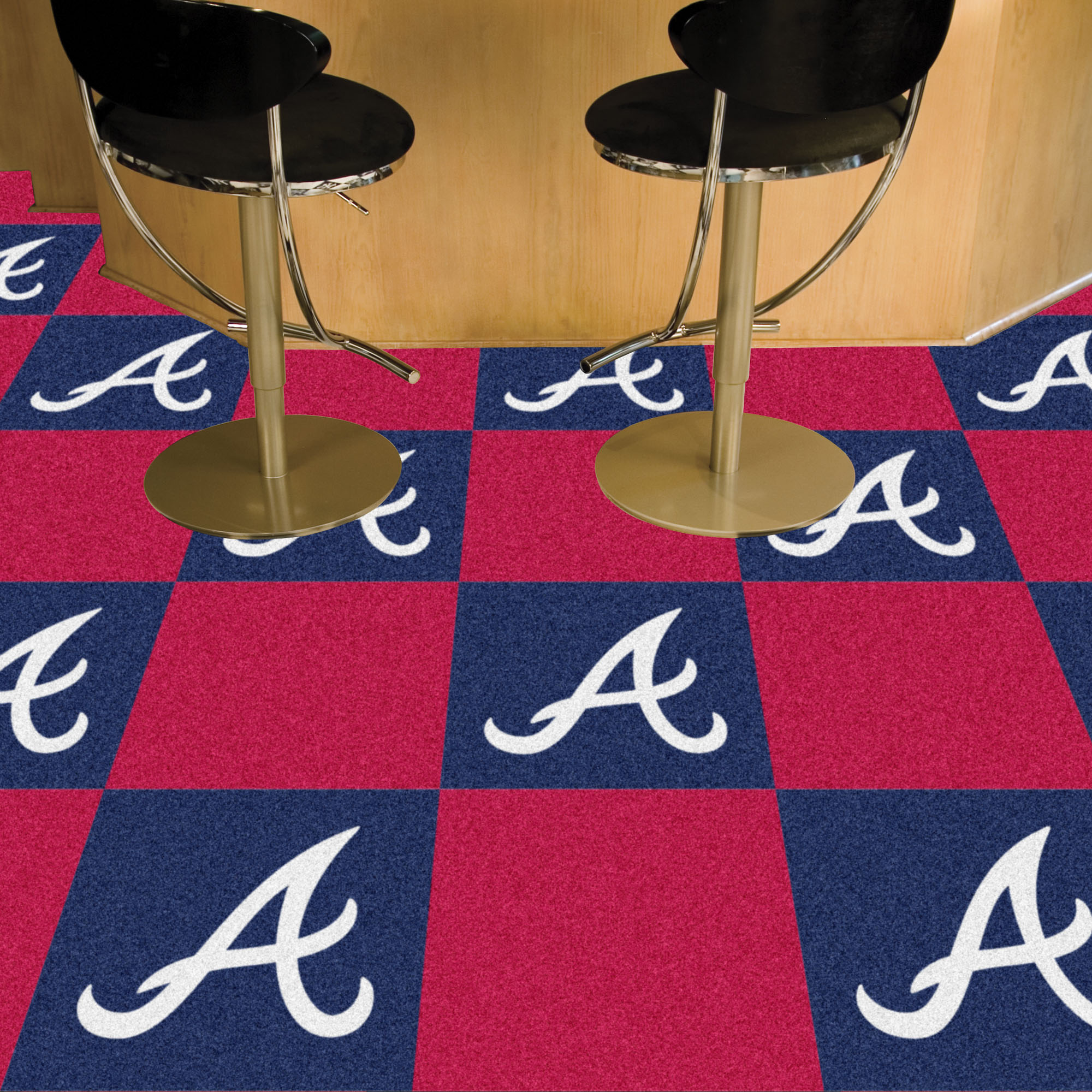 Atlanta Braves Team Carpet Tiles - 45 sq ft
