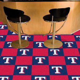 Texas Rangers Team Carpet Tiles - 45 sq ft