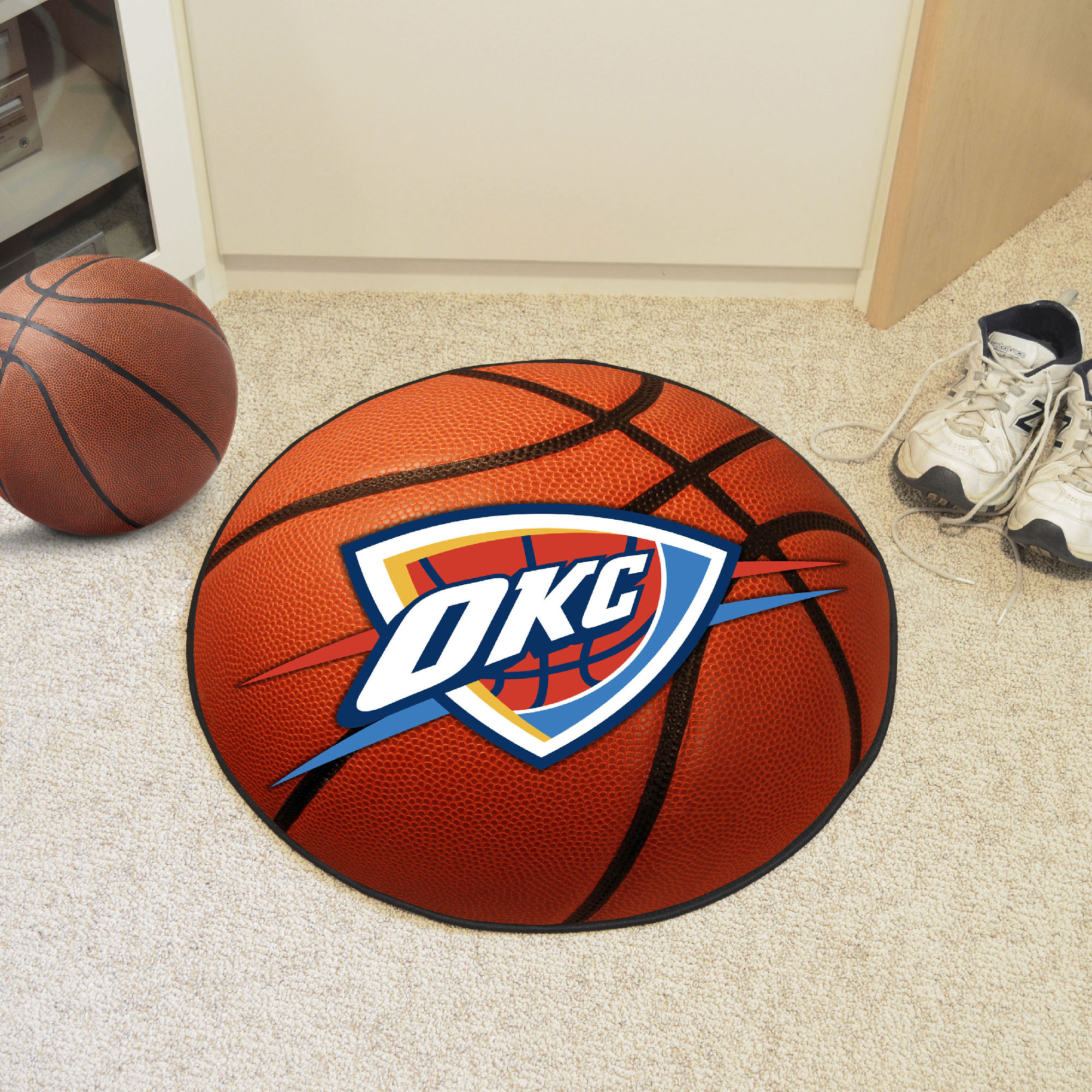 Oklahoma City Thunder Ball Shaped Area Rug