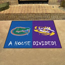Florida Gators - LSU Tigers House Divided Area Rug