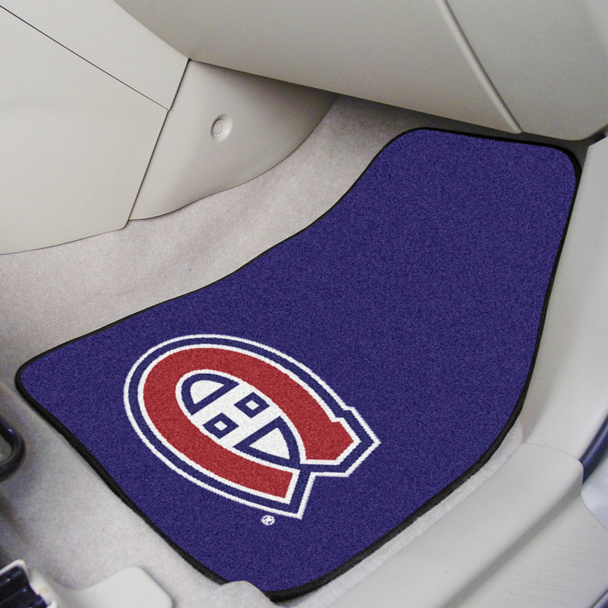 Montreal Canadiens 2pc Carpet Car Mat Set - Nylon & Vinyl