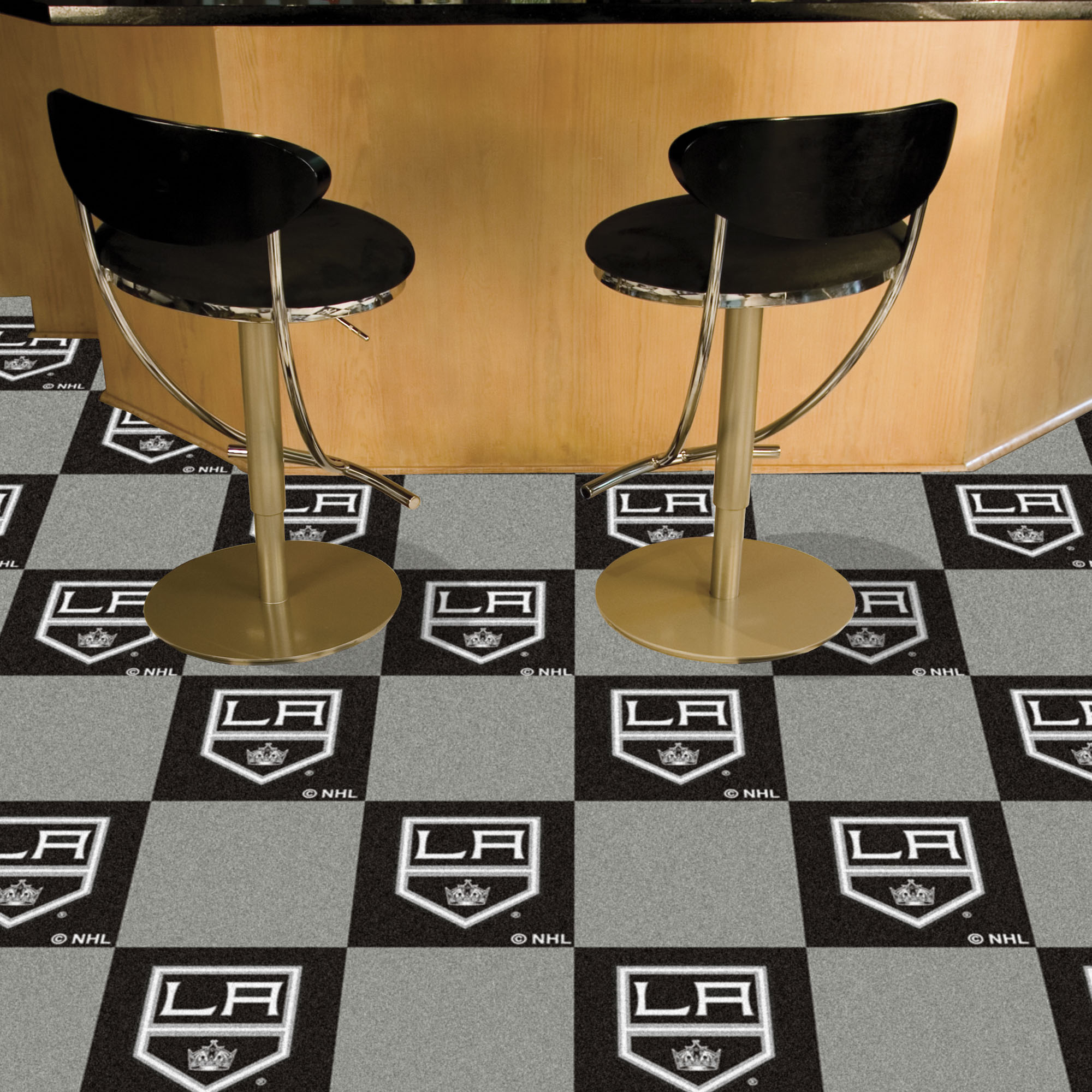 Los Angeles Kings Team Carpet Tiles - 45 sq ft