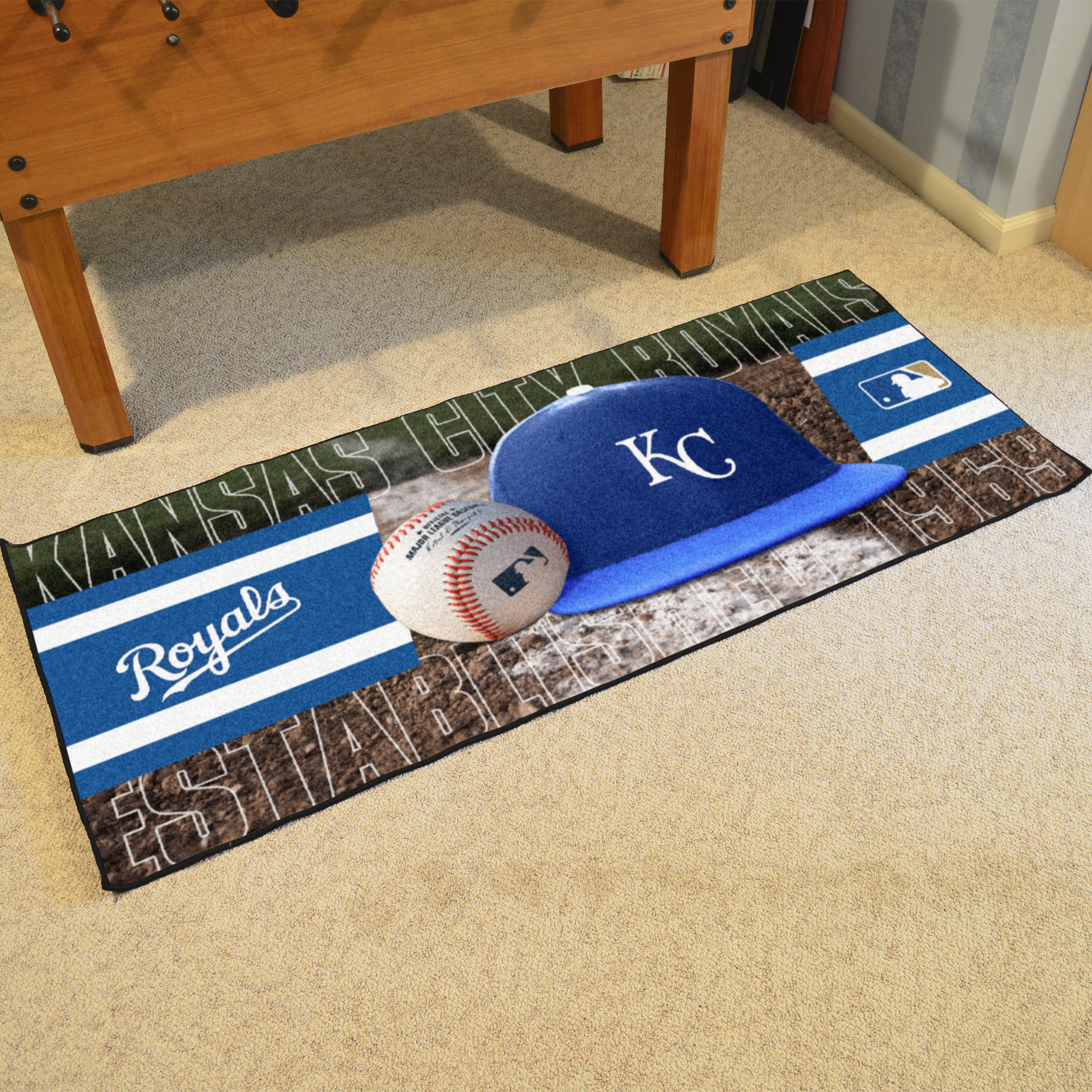 Kansas City Royals baseball Runner Mat - 29.5 x 72