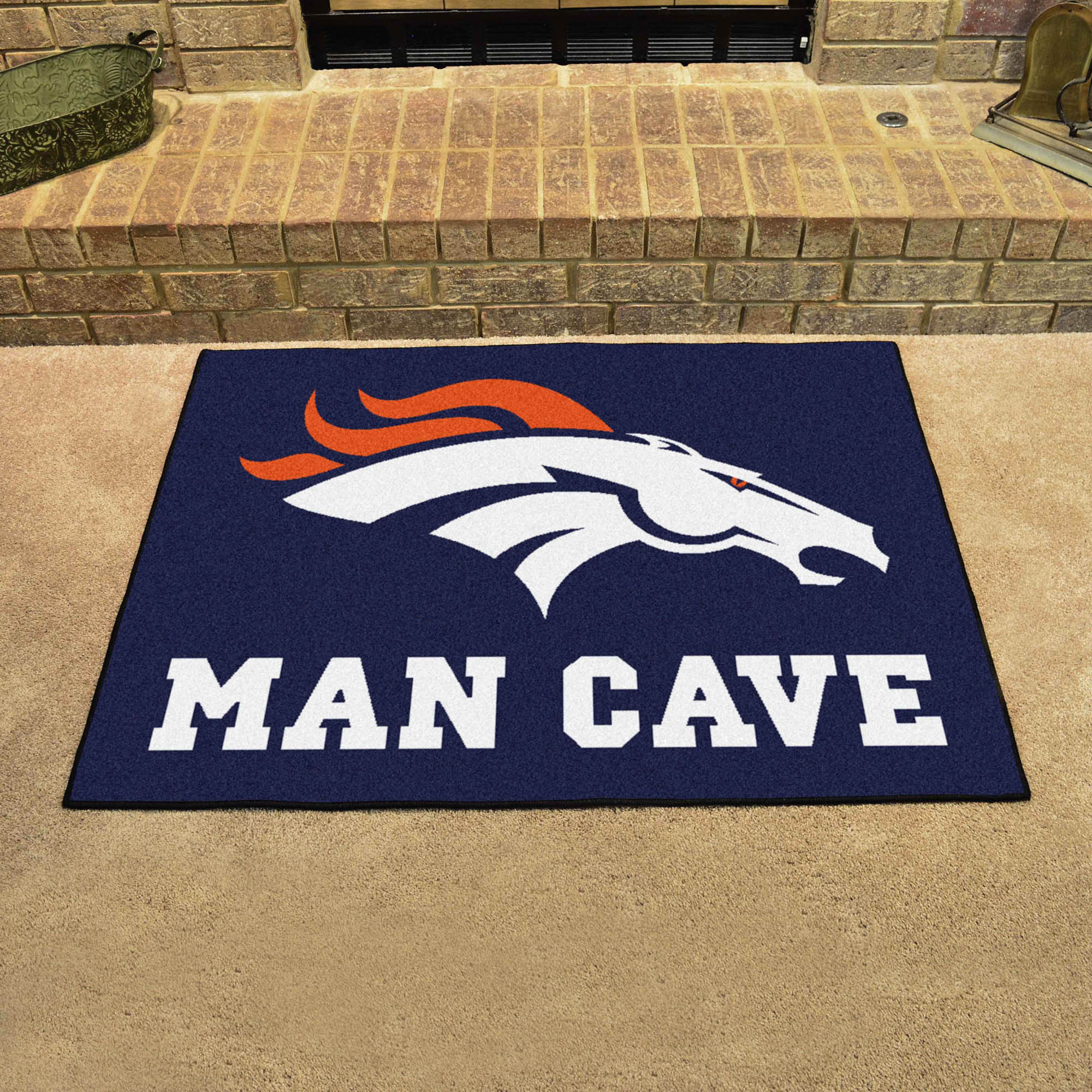 Broncos Man Cave All Star Mat â€“ 34 x 44.5