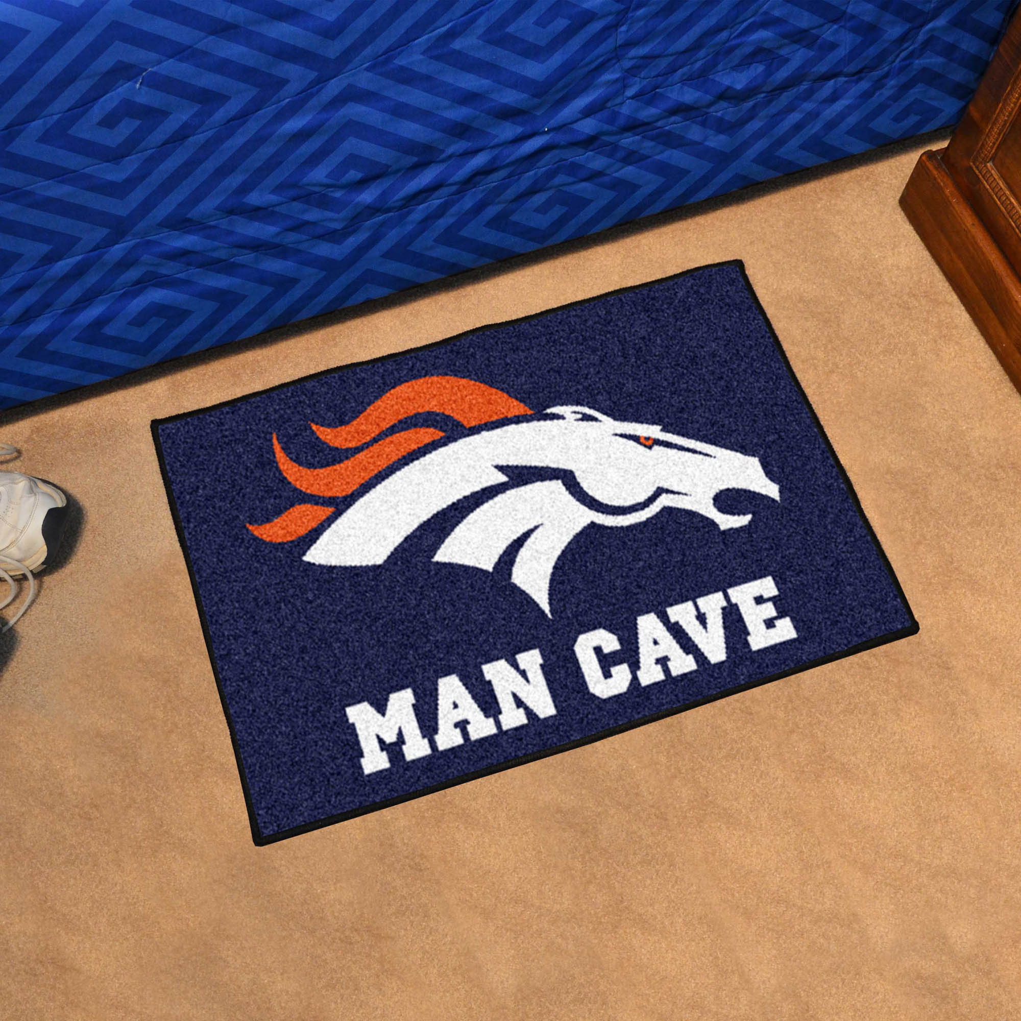 Broncos Man Cave Starter Mat - 19 x 30