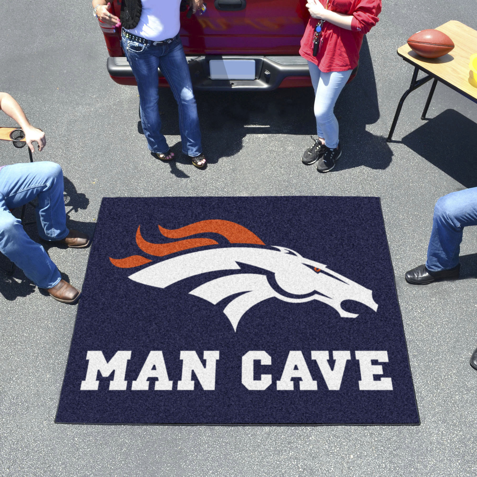 Broncos Man Cave Tailgater Mat â€“ 60 x 72