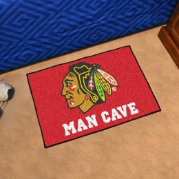 Blackhawks Man Cave Starter Mat - 19â€ x 30â€