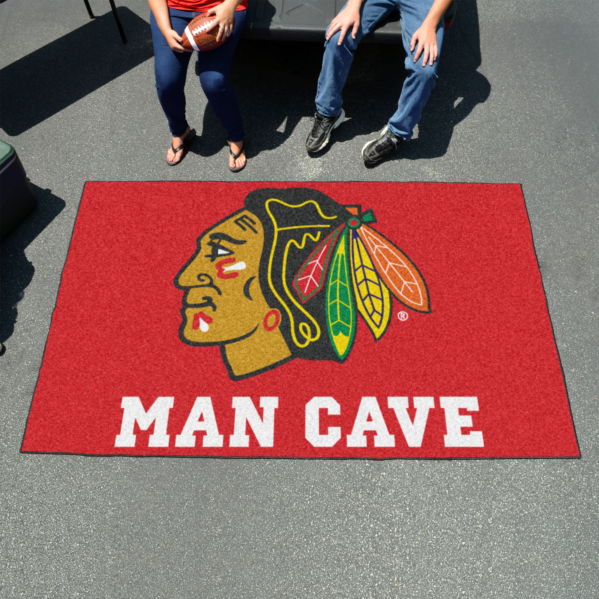 Chicago Blackhawks Man Cave Ulti-Mat - Nylon 60" x 96"