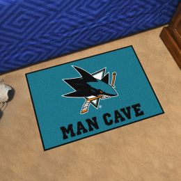 Sharks Man Cave Starter Mat - 19â€ x 30â€