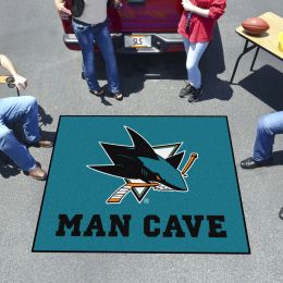 Sharks Man Cave Tailgater Mat â€“ 60â€ x 72â€