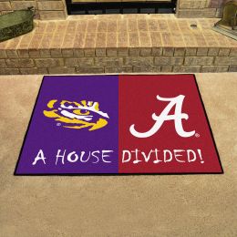 LSU-Alabama House Divided  Mat - 34 x 45