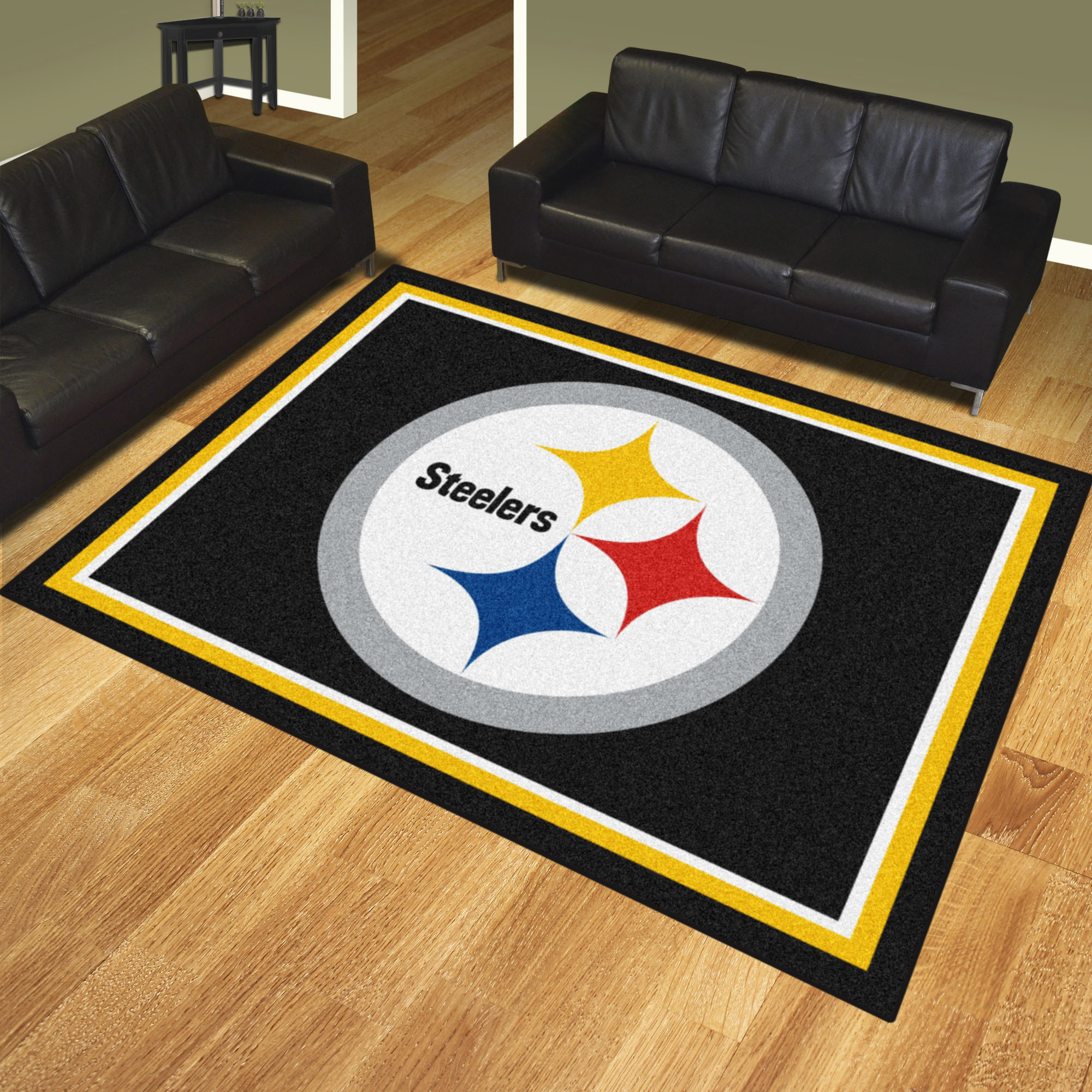 Pittsburgh Steelers Area Rug â€“ Nylon 8â€™ x 10â€™