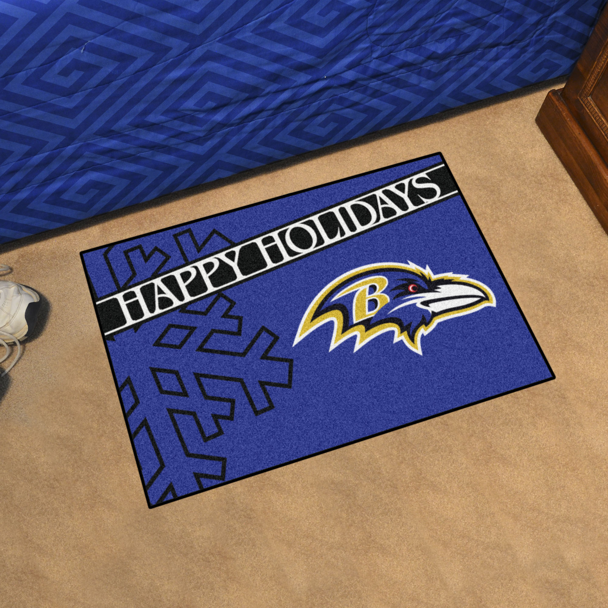 Ravens Happy Holiday Starter Doormat - 19 x 30