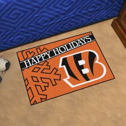 Bengals Happy Holiday Starter Doormat - 19 x 30