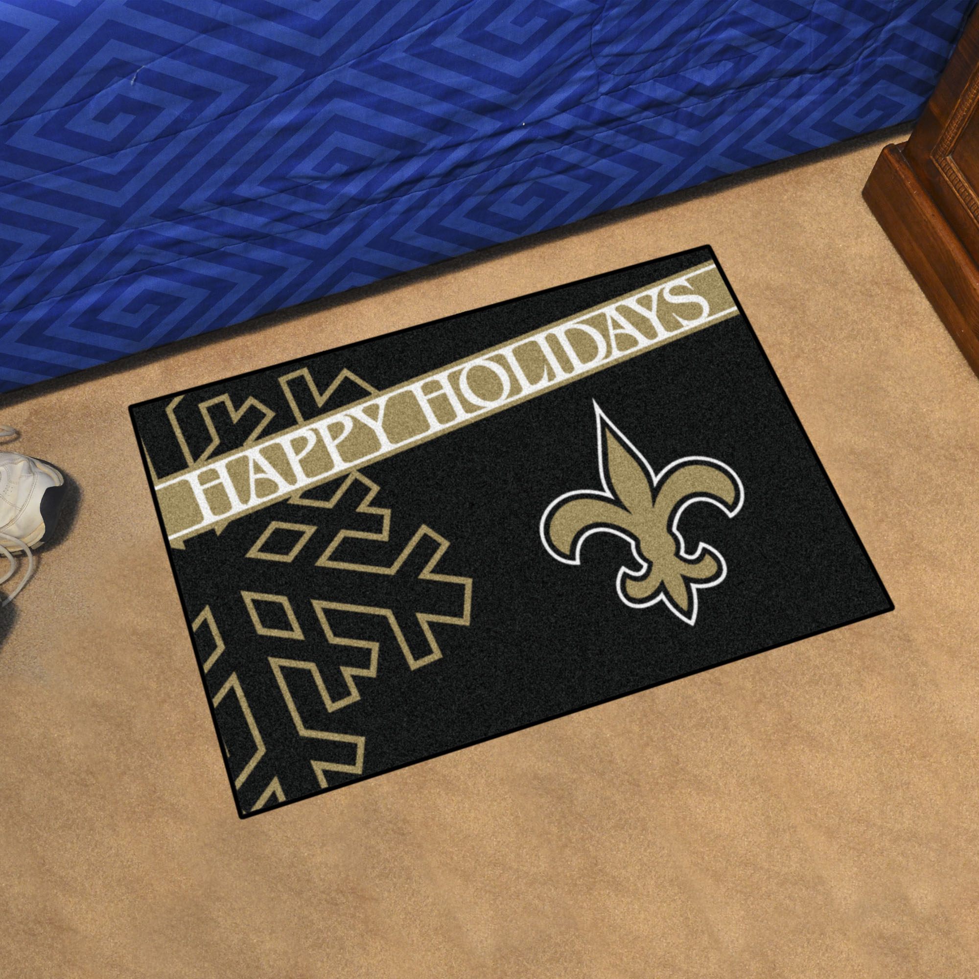Saints Happy Holiday Starter Doormat - 19 x 30