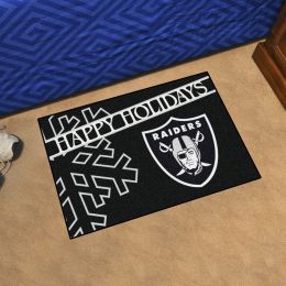Raiders Happy Holiday Starter Doormat - 19 x 30