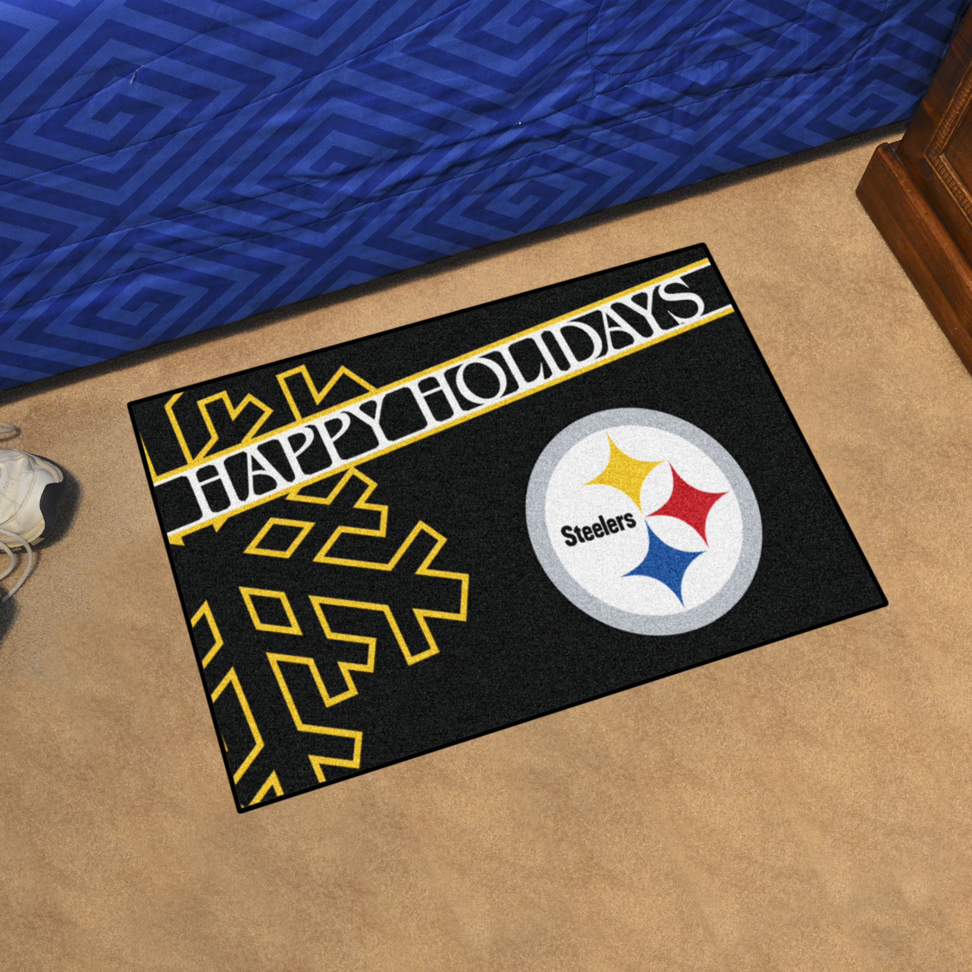 Steelers Happy Holiday Starter Doormat - 19 x 30