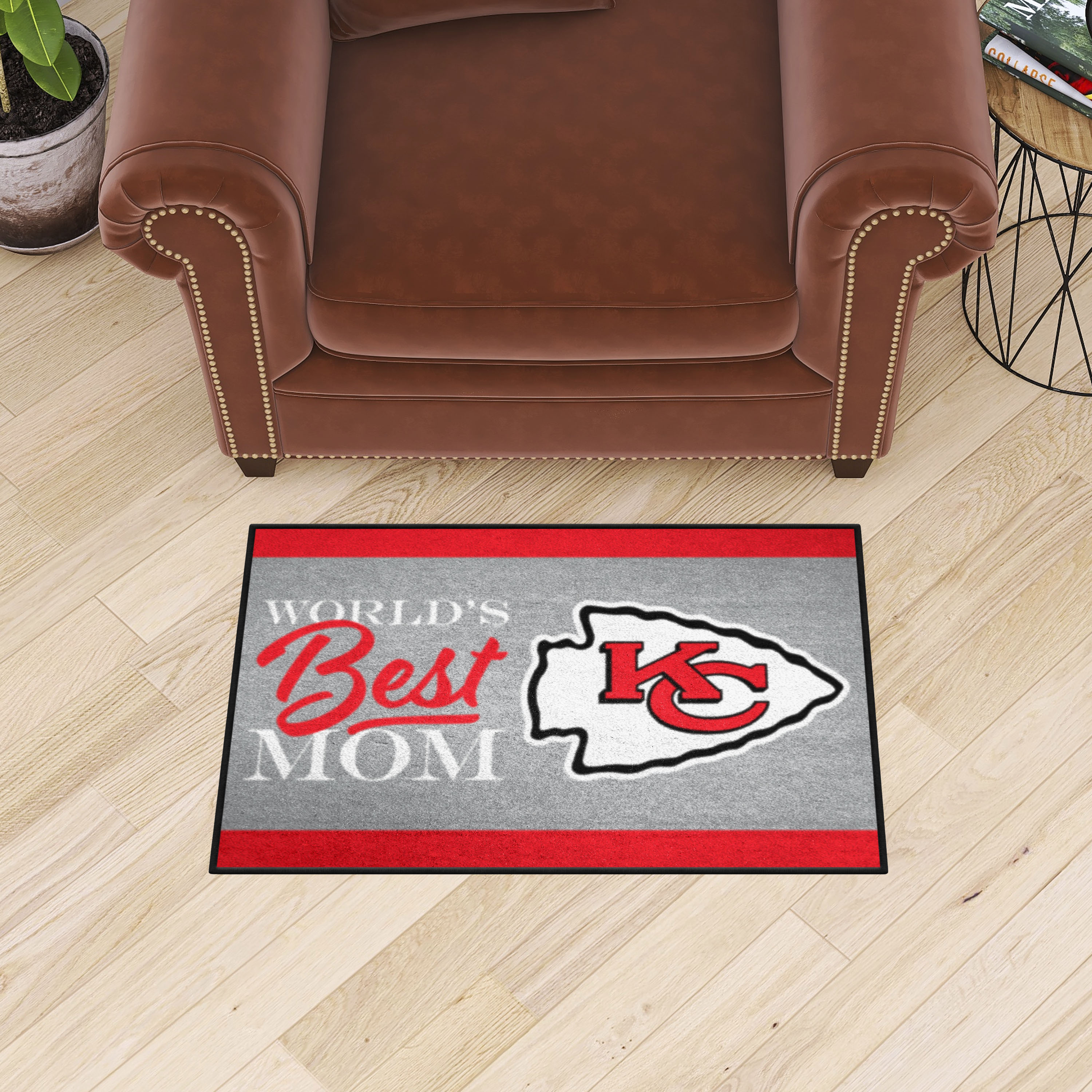 Kansas City Chiefs Worldâ€™s Best Mom Starter Doormat - 19 x 30