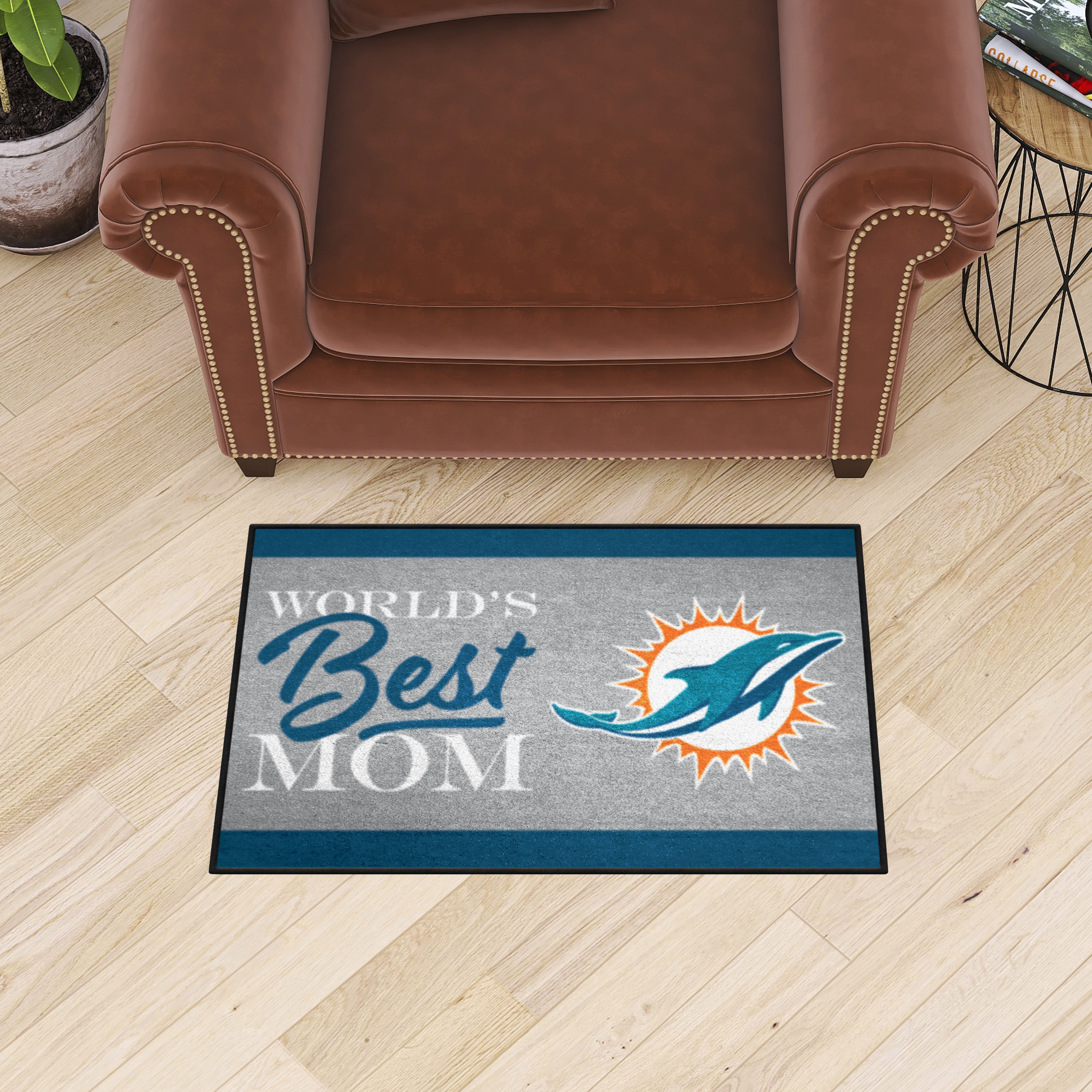 Miami Dolphins Worldâ€™s Best Mom Starter Doormat - 19 x 30