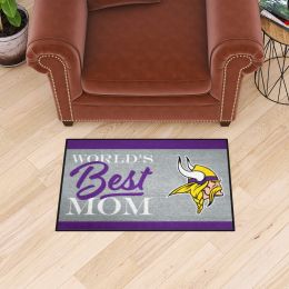 Minnesota Vikings Worldâ€™s Best Mom Starter Doormat - 19 x 30