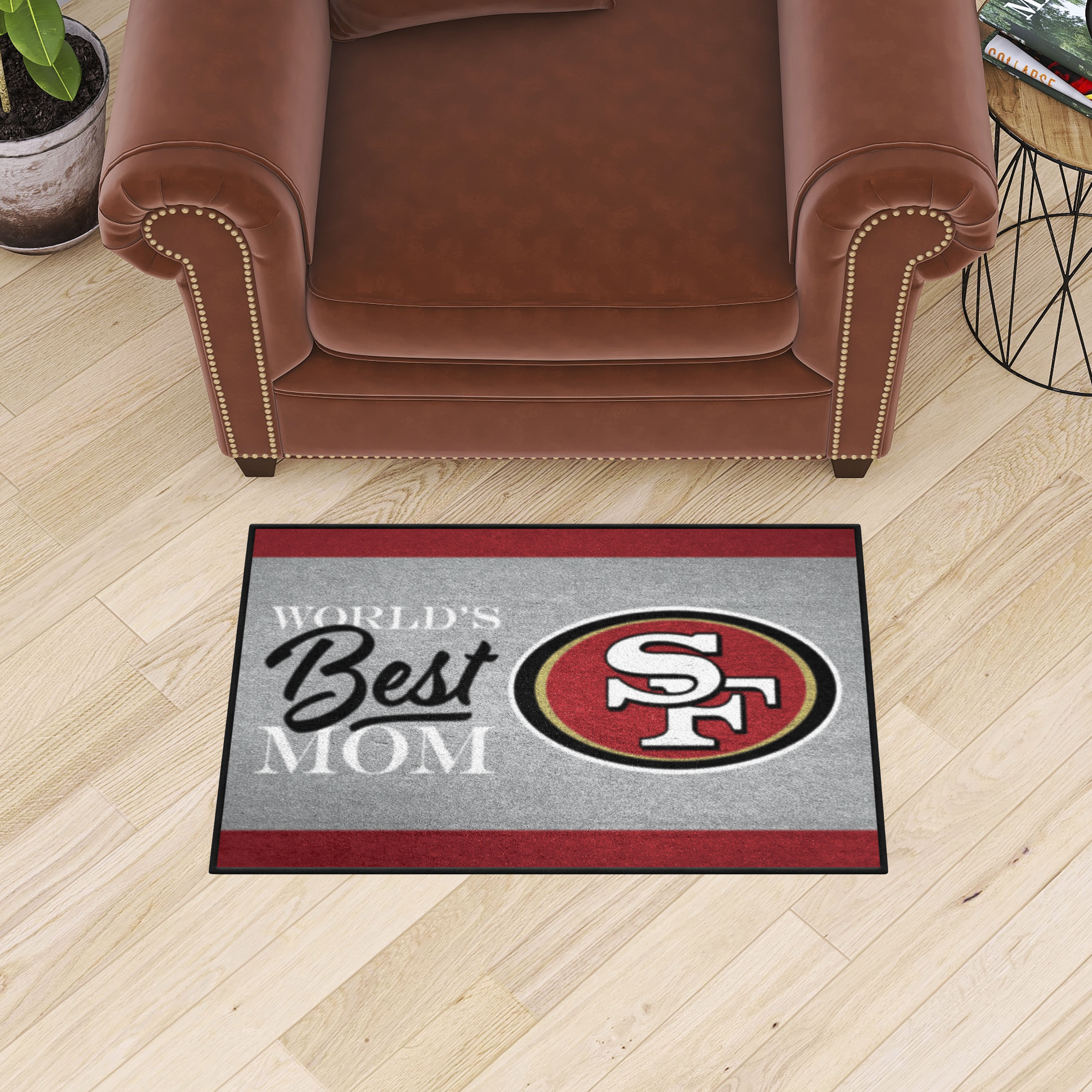 San Francisco 49ers Worldâ€™s Best Mom Starter Doormat - 19 x 30