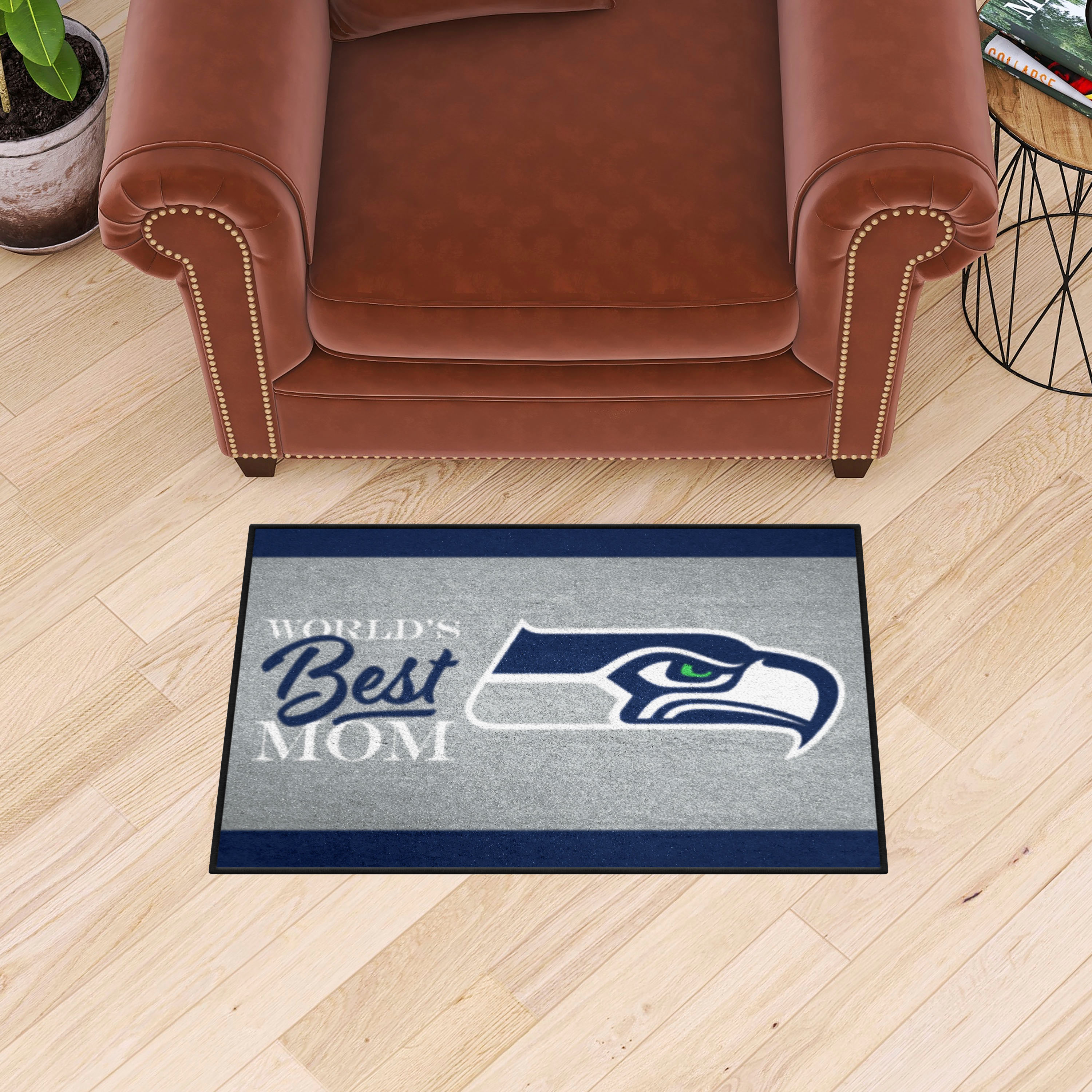 Seattle Seahawks Worldâ€™s Best Mom Starter Doormat - 19 x 30