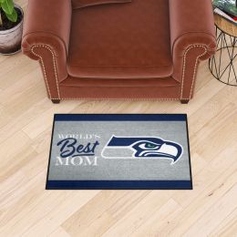 Seattle Seahawks Worldâ€™s Best Mom Starter Doormat - 19 x 30