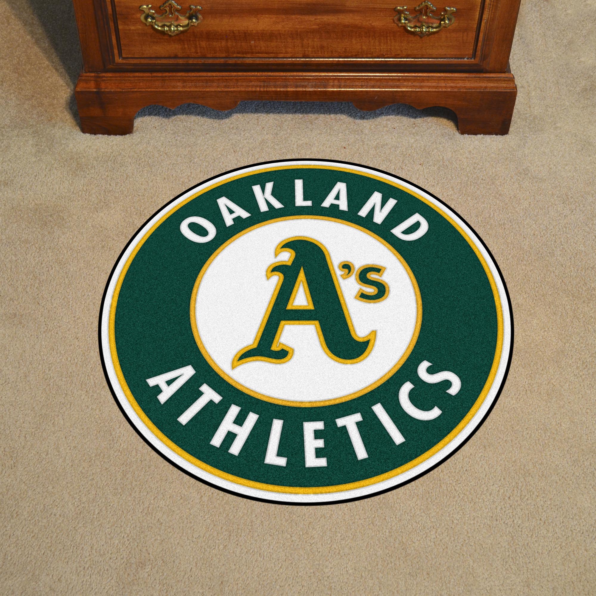 Oakland Athletics Roundel Area Rug â€“ Nylon